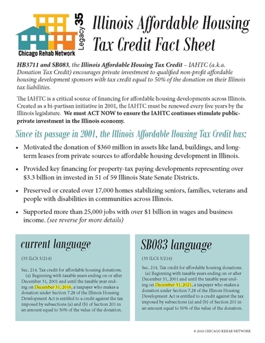 Illinois Affordable Housing Tax Credit Fact Sheet